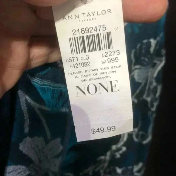 Ann Taylor Wrap/scarf, fringe trim, oversized,Dark Aqua/blue/gray - Picture 6 of 8